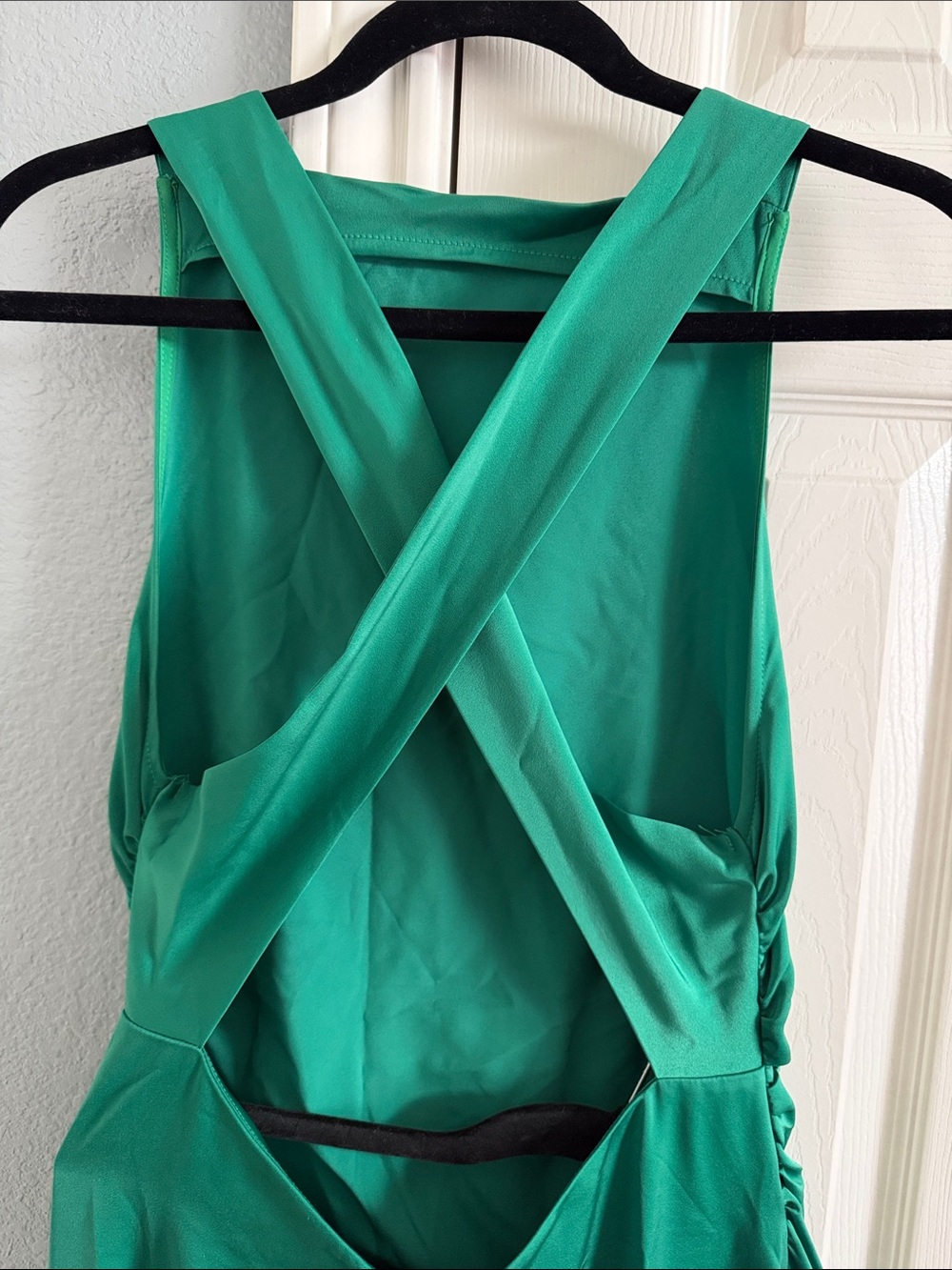 Commense Emerald Green Sleeveless Ruched Maxi Dress - Picture 4 of 7